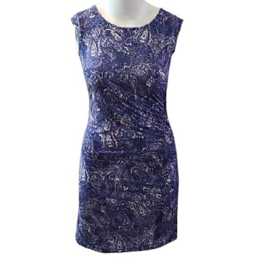 [Dana Buchman] Blue Fitted Dress - Size M